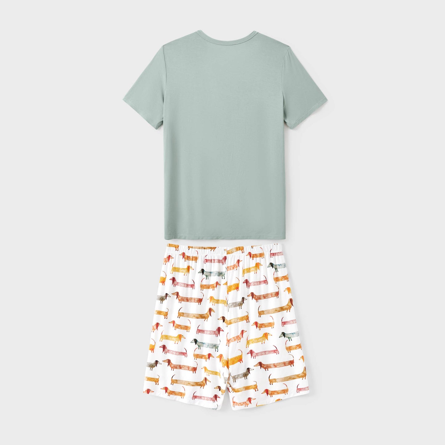 Family Matching Animal-patterned Short-sleeve Pajamas Set: Multi-color / Women: M