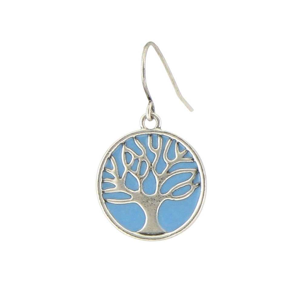 Enamel Tree of Life Earring: D