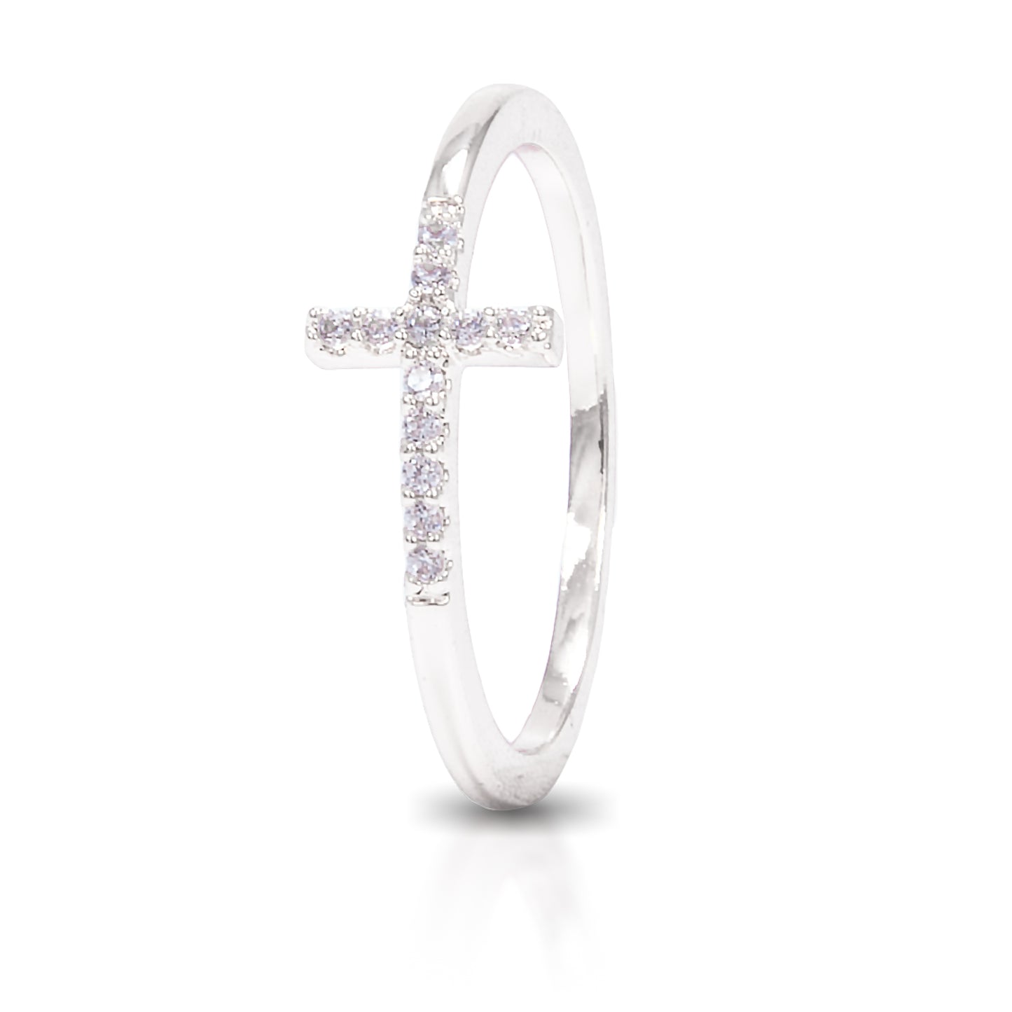 SILVER CROSS RING SIZE 7