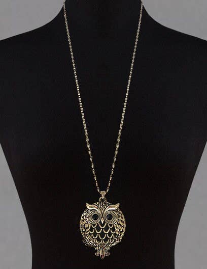 Owl 6 Times Magnifier Magnifying Glass Top Sliding Magnet: Antique Gold