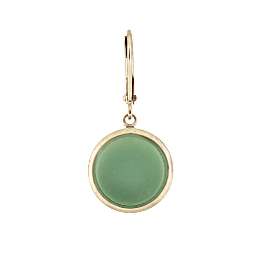 Sea Glass Dangle Earring: D