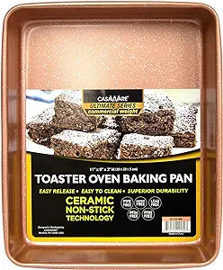 Ult 11X9X2 Roaster Oven Baking Pan - Rose Gold Granite