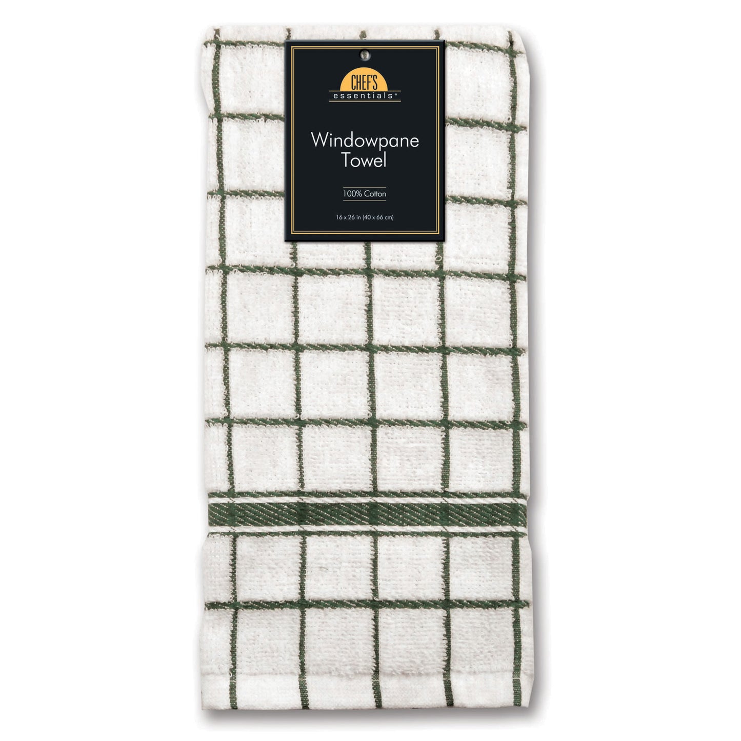 TOWEL TERRY WH GRN