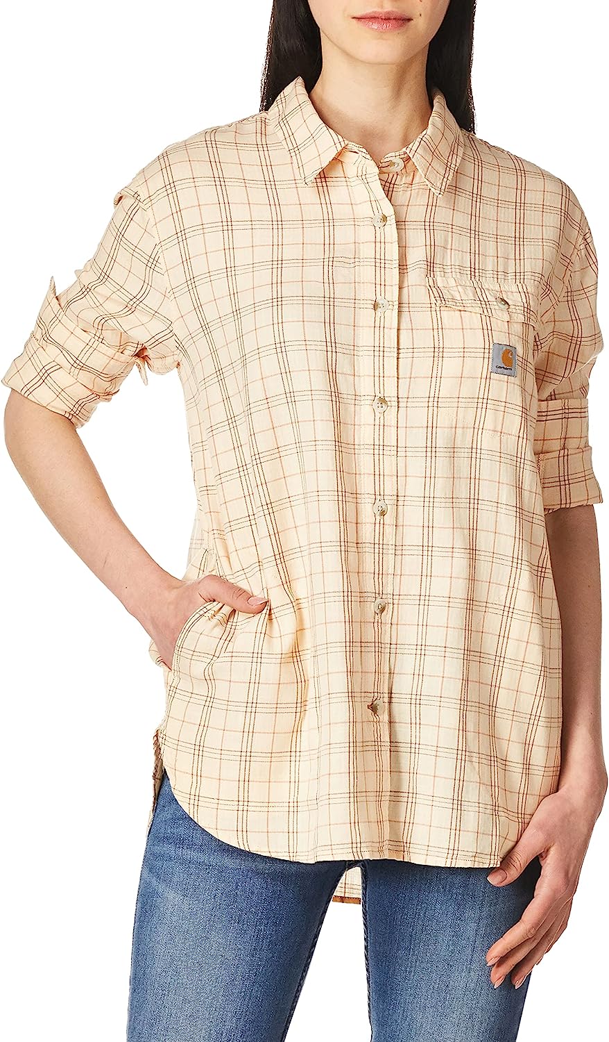 Carhartt Women's Loose Fit Lightweight Plaid Shirt