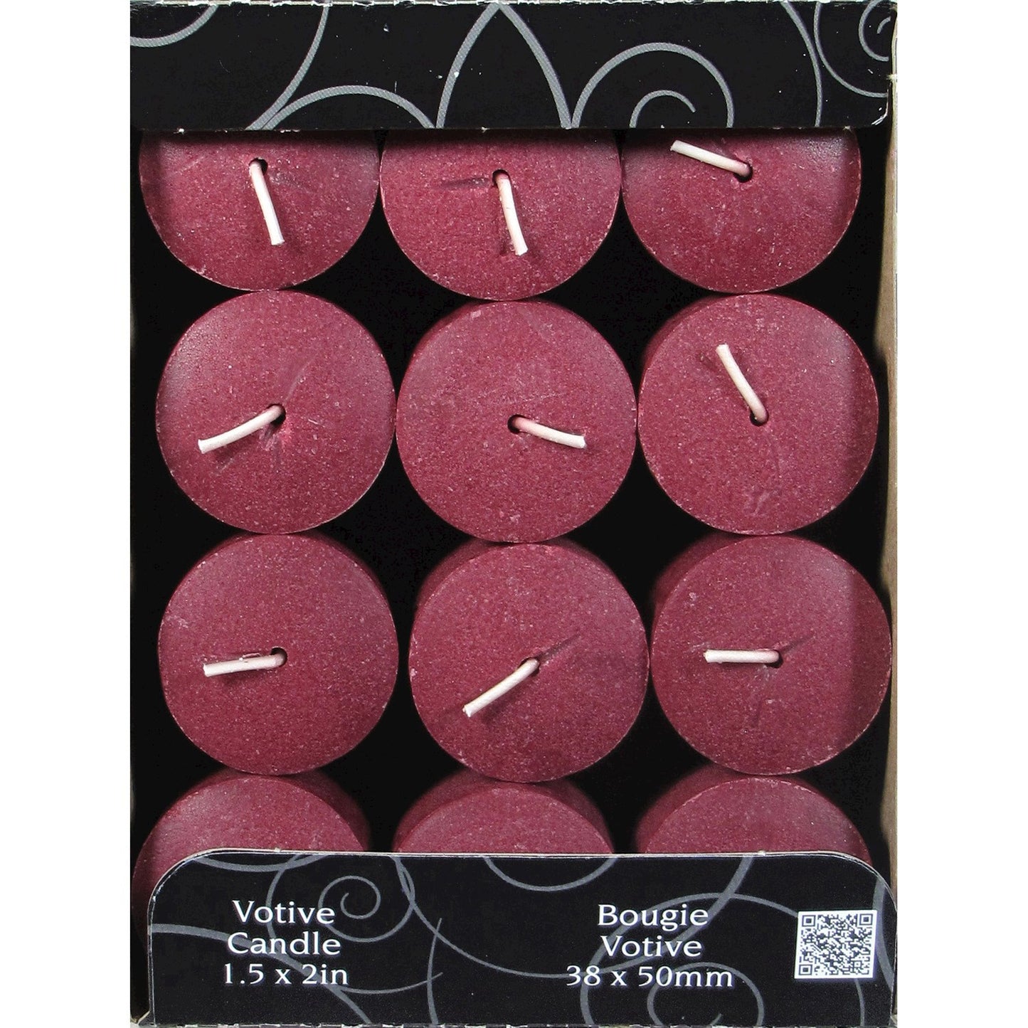 CANDLE SCENT VOTIVE BURGUNDY