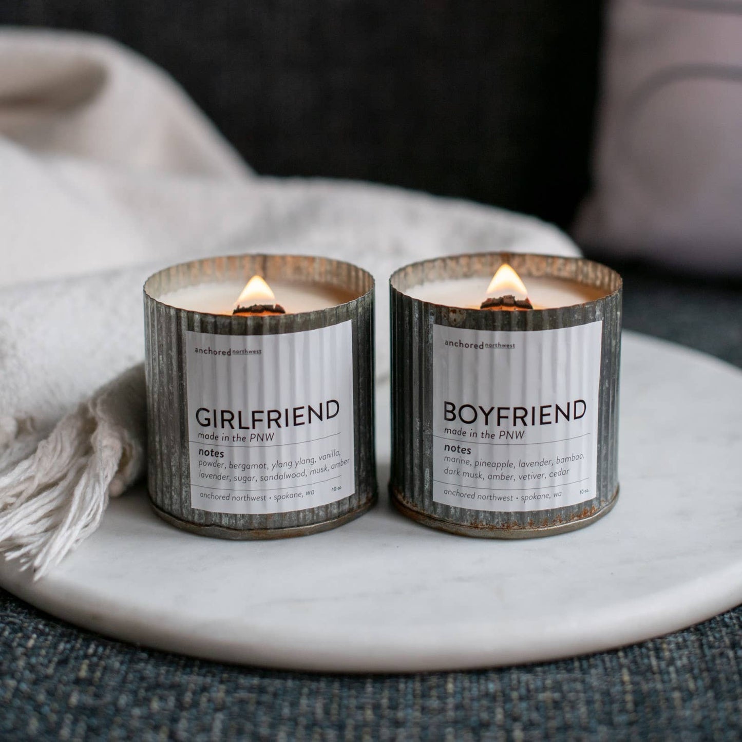 Girlfriend Wood Wick Rustic Farmhouse Soy Candle: 10oz
