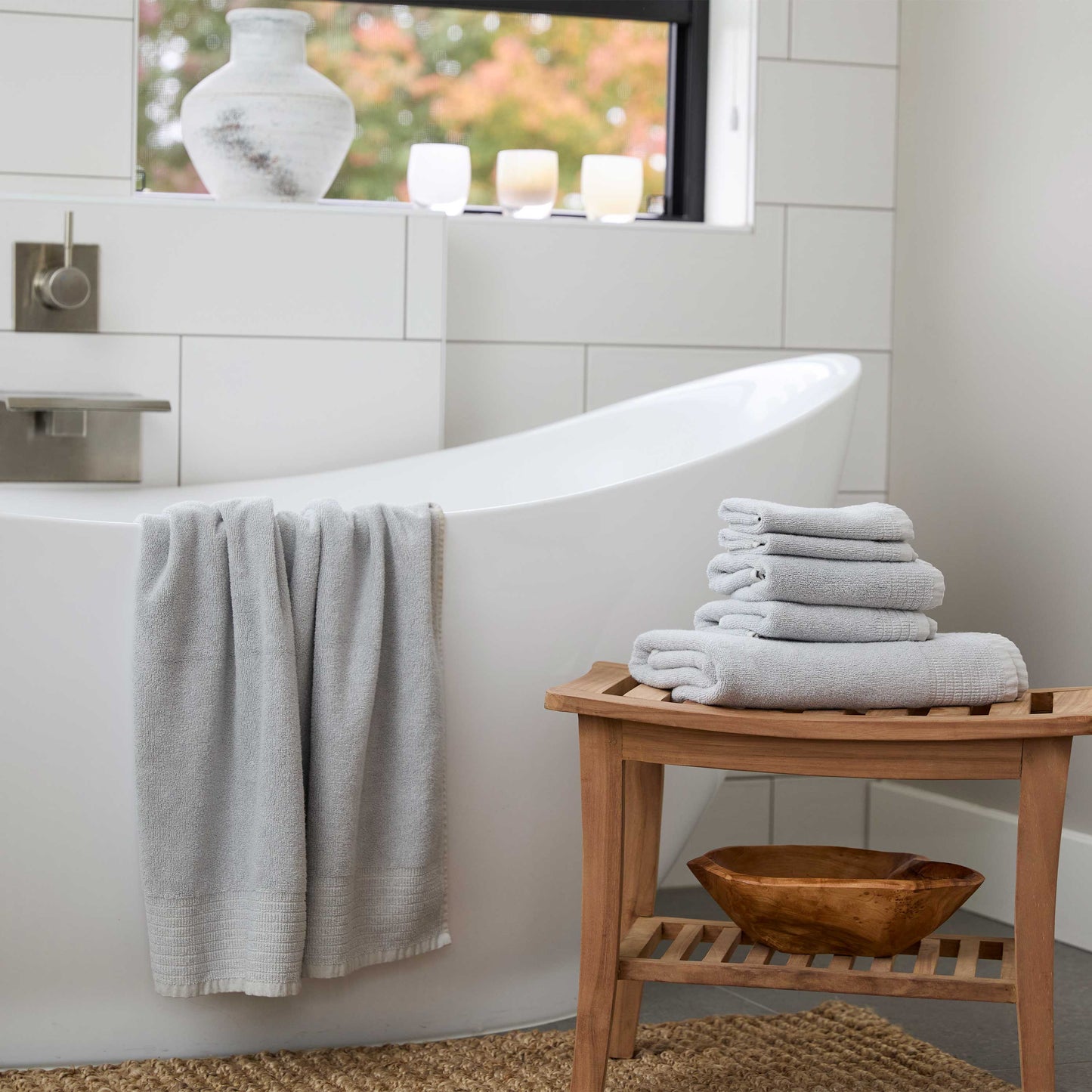 Bamboo Spa Towel Collection - 6pc Set: Cloud