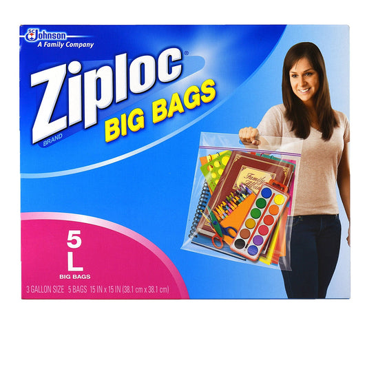ZIPLOC BAG LARGE 5CT