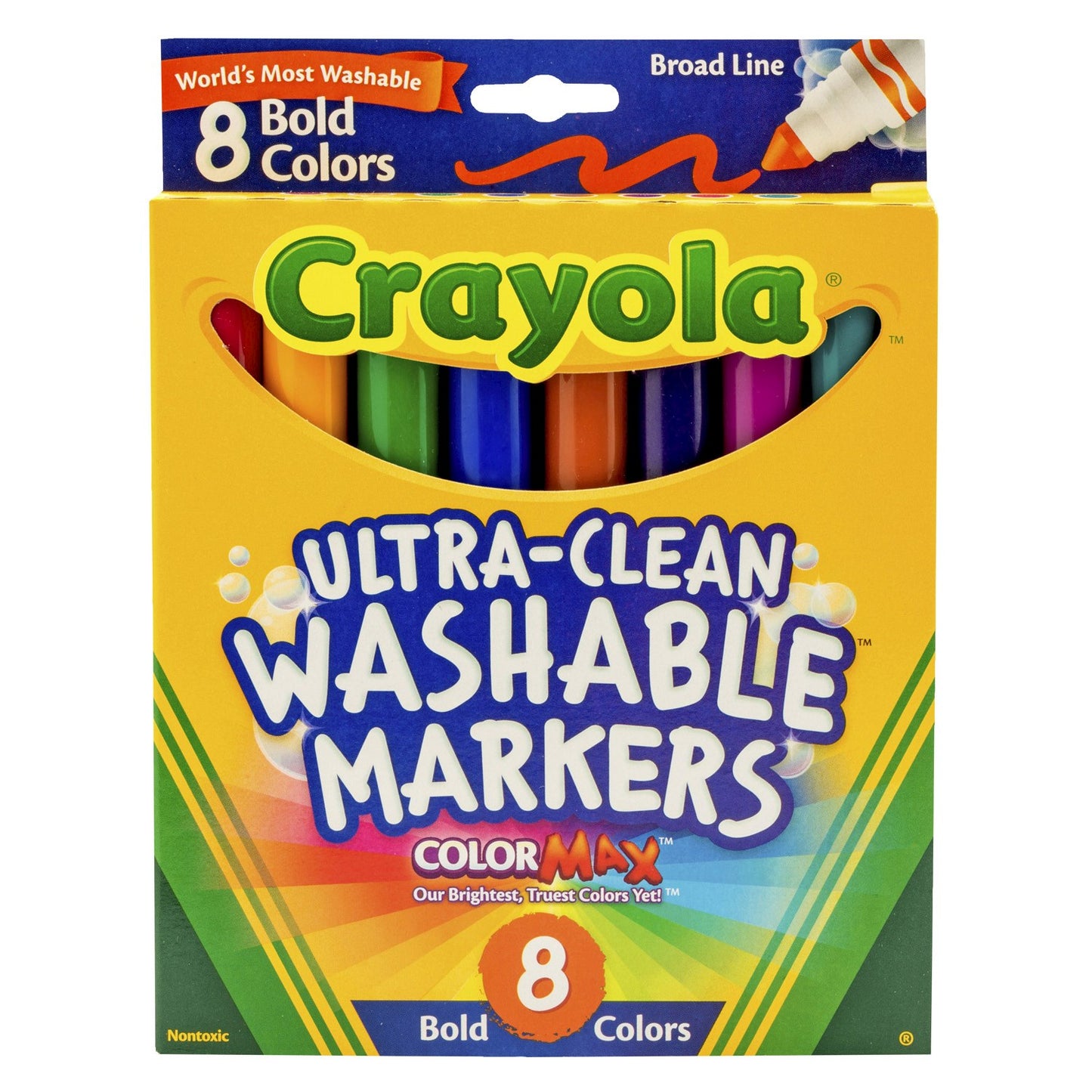 MARKERS WASHABLE BROAD 8CT