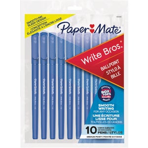 Paper Mate Write Bros. Blue Ball Point Pen (10-Pack)