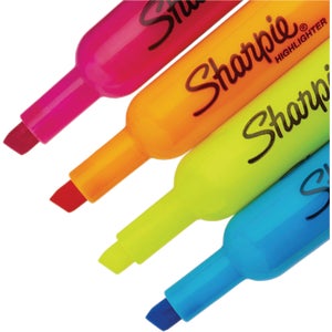 978400 Sharpie Accent Assorted Color Tank-Style Highlighter (4-Pack)