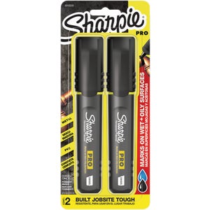 Sharpie Pro Black Chisel Tip Permanent Marker (2-Pack)