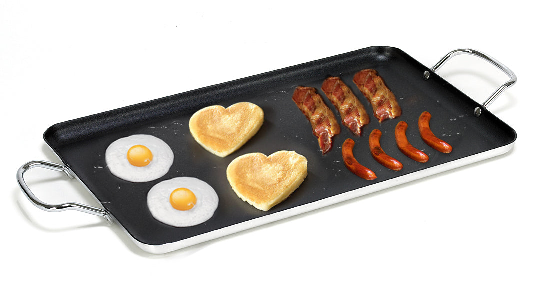 GRIDDLE W/ HANDLES, NS ALUMINUM 19"X12"
