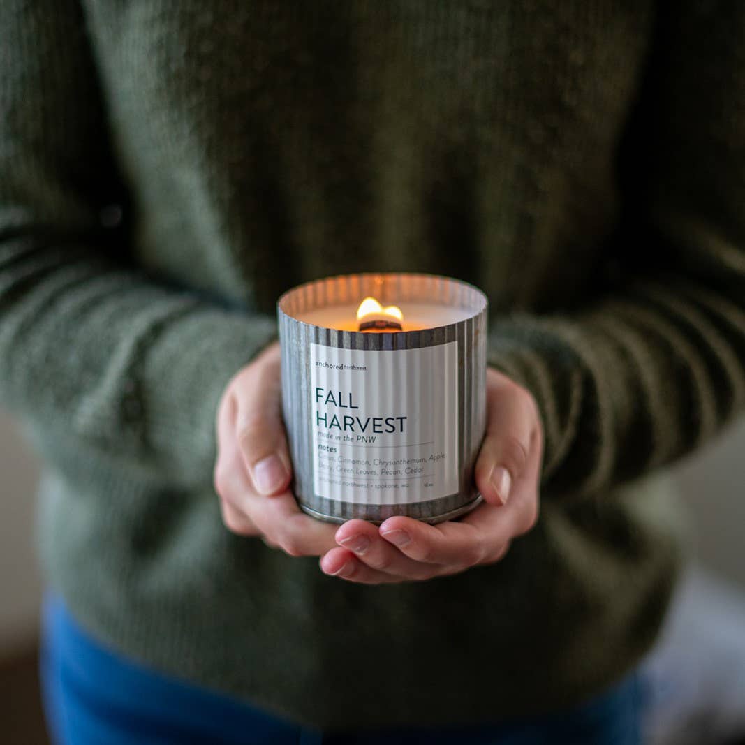 Cabin Fever Wood Wick Rustic Farmhouse Soy Candle: 10oz