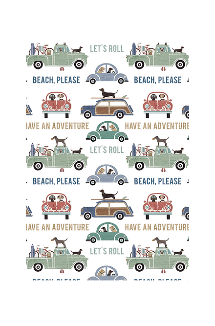 BEACH BUMS PRINTED KITCHEN TOWEL