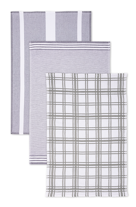 WINDOWPANE TERRY TOWEL-STAINLESS