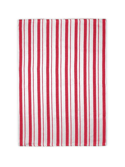 Basket Weave Towel - Crimson