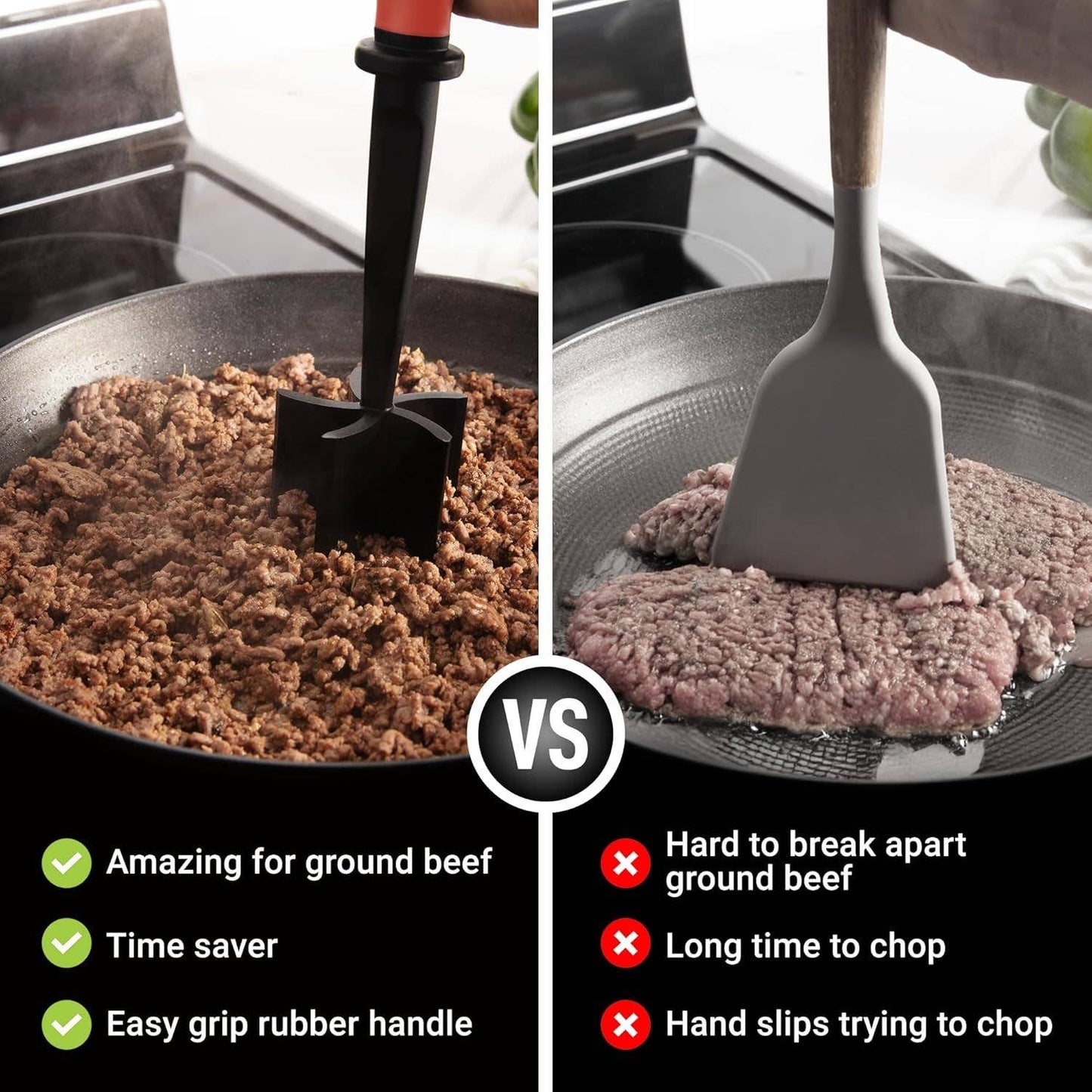 Z-MTCHP-RG-LB Premium Ground Meat Chopper Tool: Light Blue