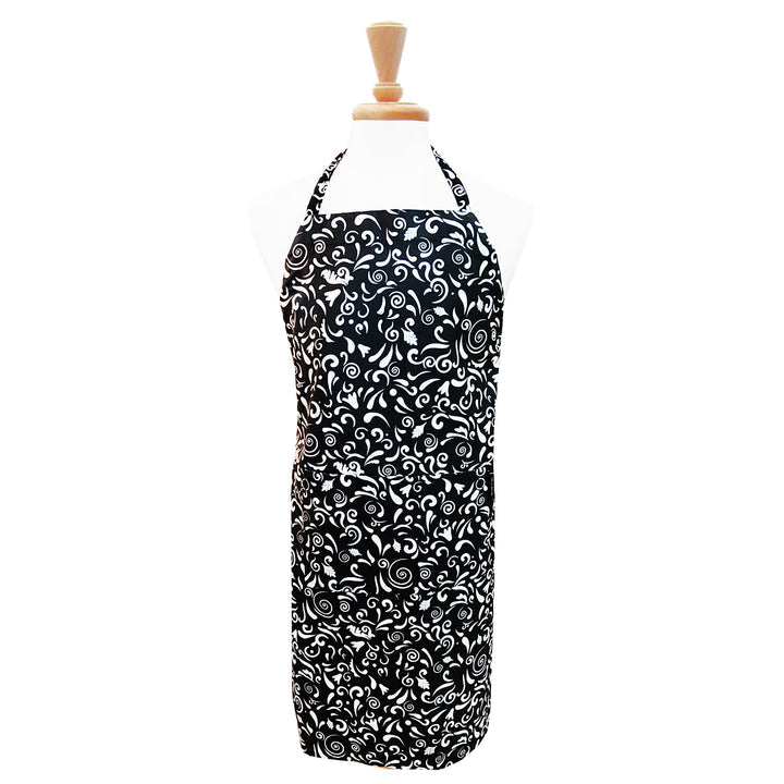 Swirly Gate Black Chef Apron