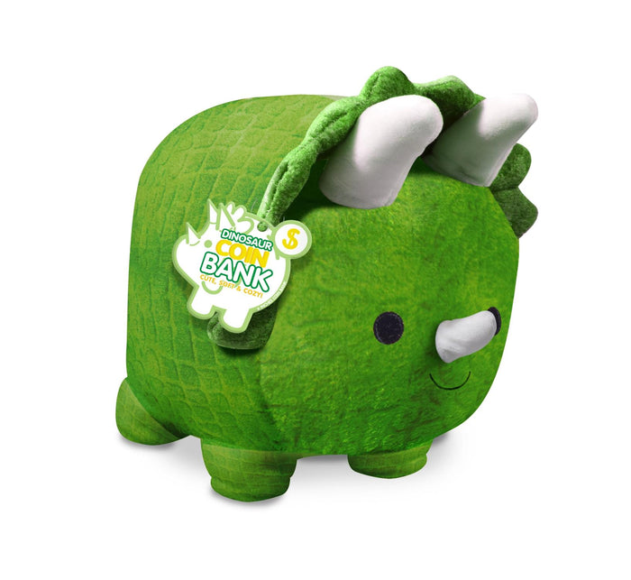 PLUSH COIN BANK DINOSAUR