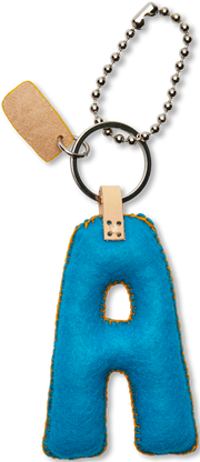 Turquoise Felt Alphabet Charms - "A" - CONSUELA