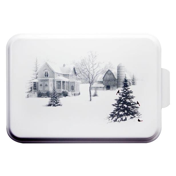 CAKE PAN 13X9 COVERED WINTER FARM