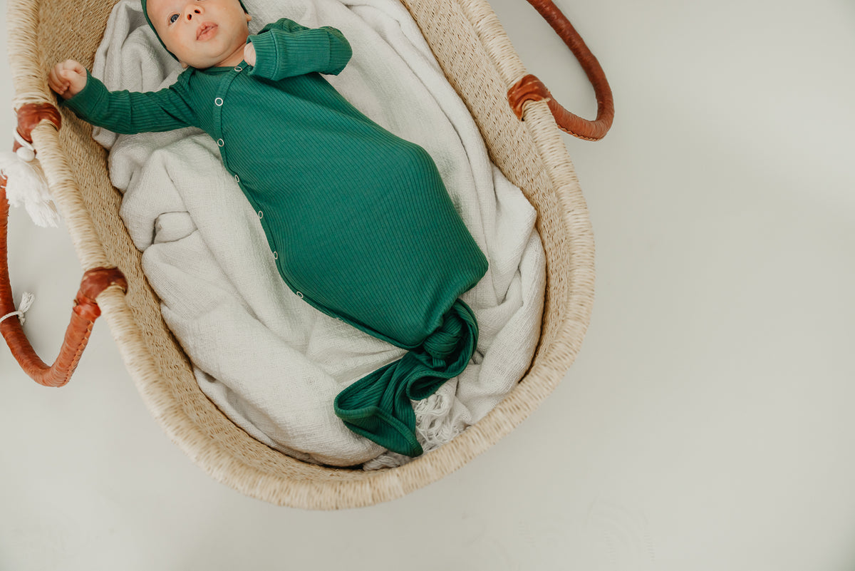 BALSAM NEWBORN KNOTTED GOWN
