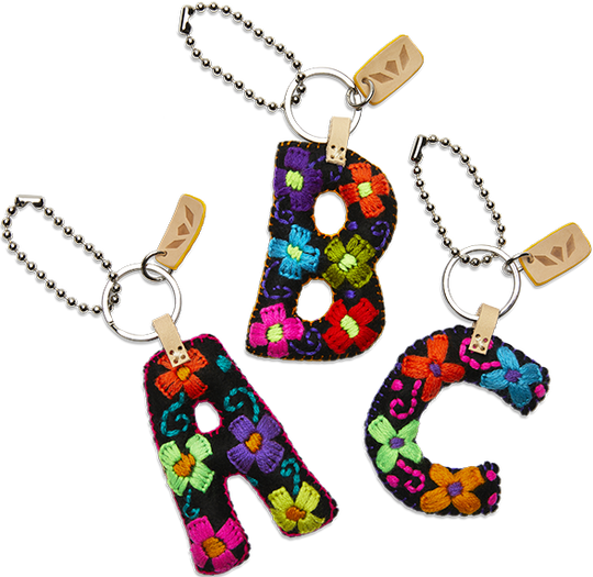 Black Felt Alphabet Charms - Assorted Letters - CONSUELA