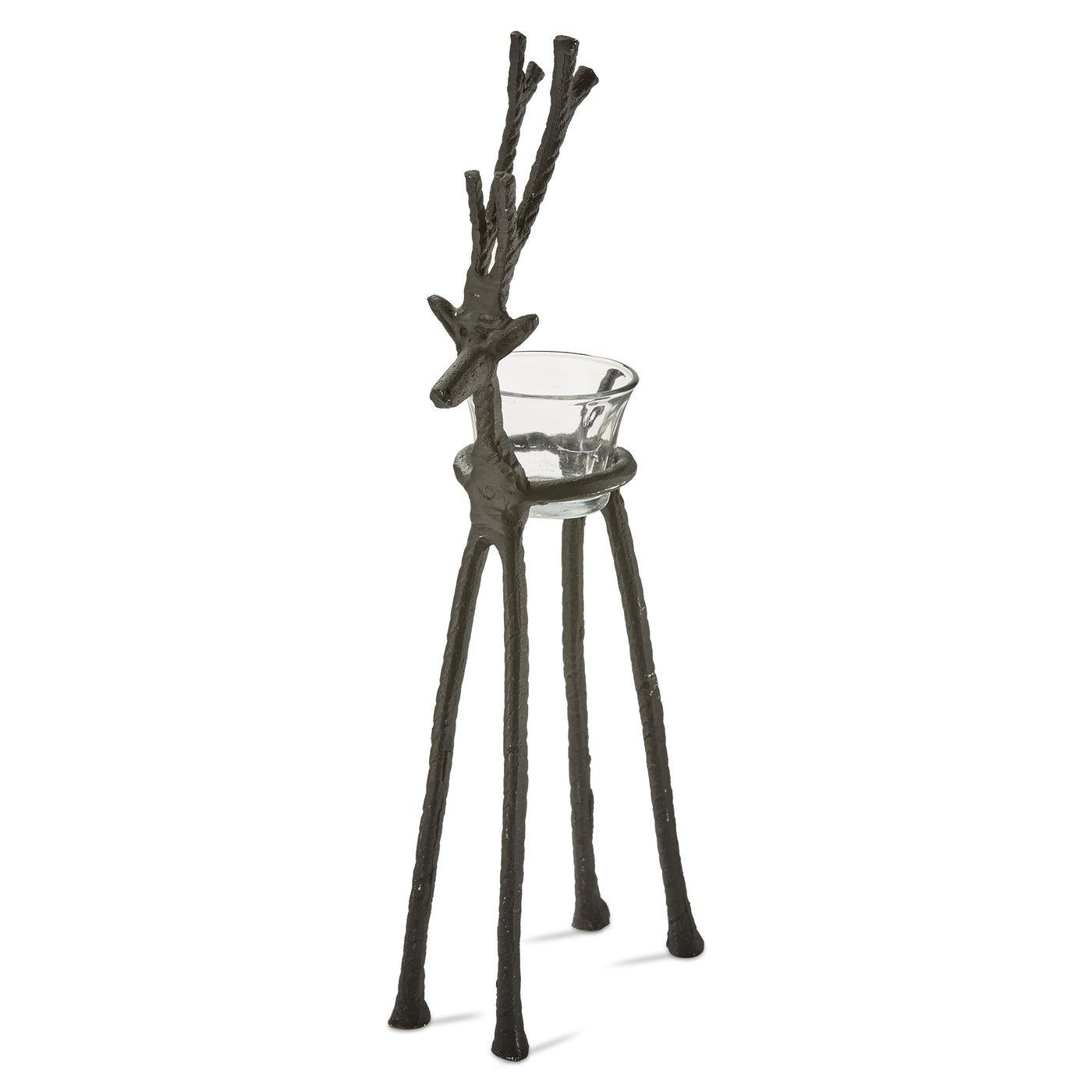 Rustic Reindeer Tealight Holder Tall