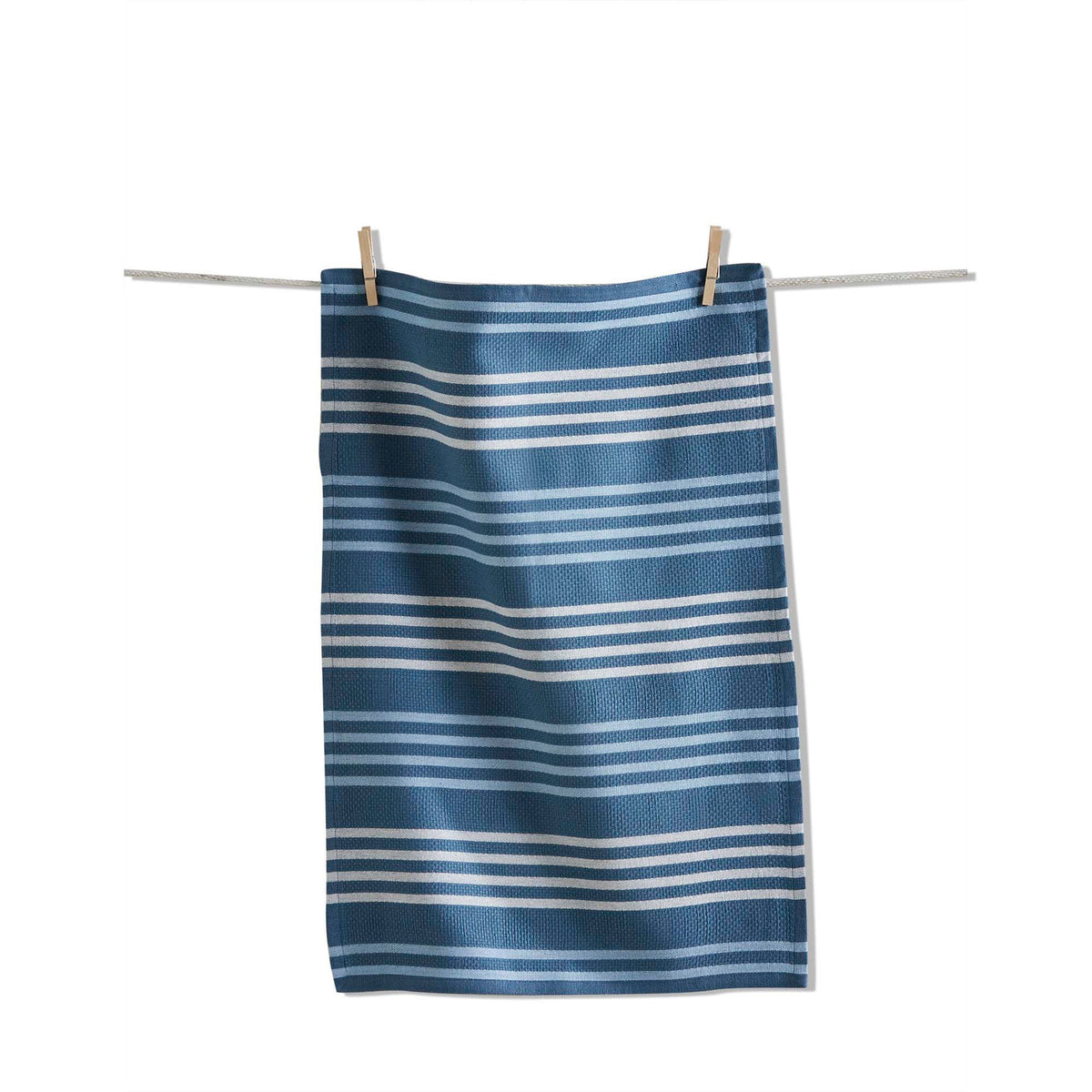 Basket Weave Stripe Dishtowel Turquoise
