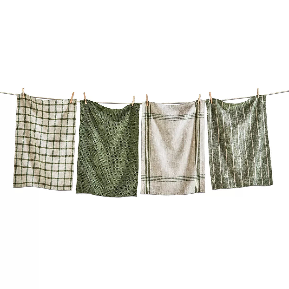 Canyon Woven Dishtowel Set Of 4 Olive Dish Cloths