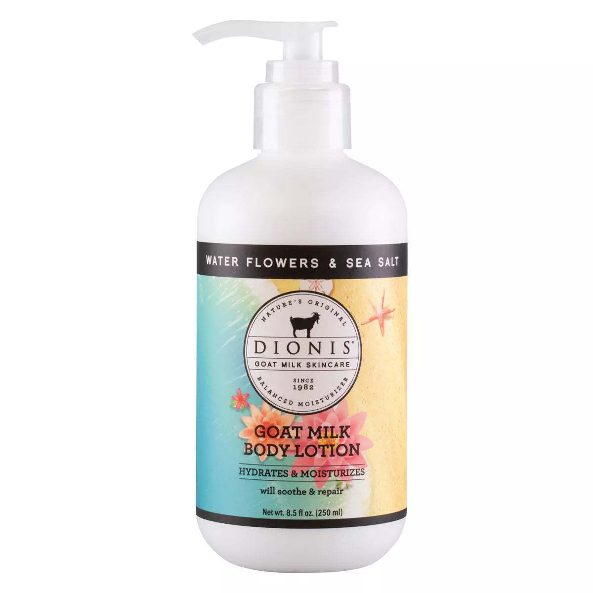 Dionis Goat Milk Body Lotion Water Flowers & Sea Salt, 8.5 oz.