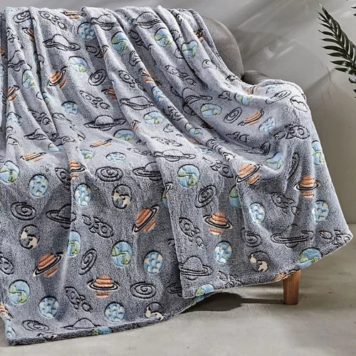 SHD-OUTERSPACE GLOW IN THE DARK THROW