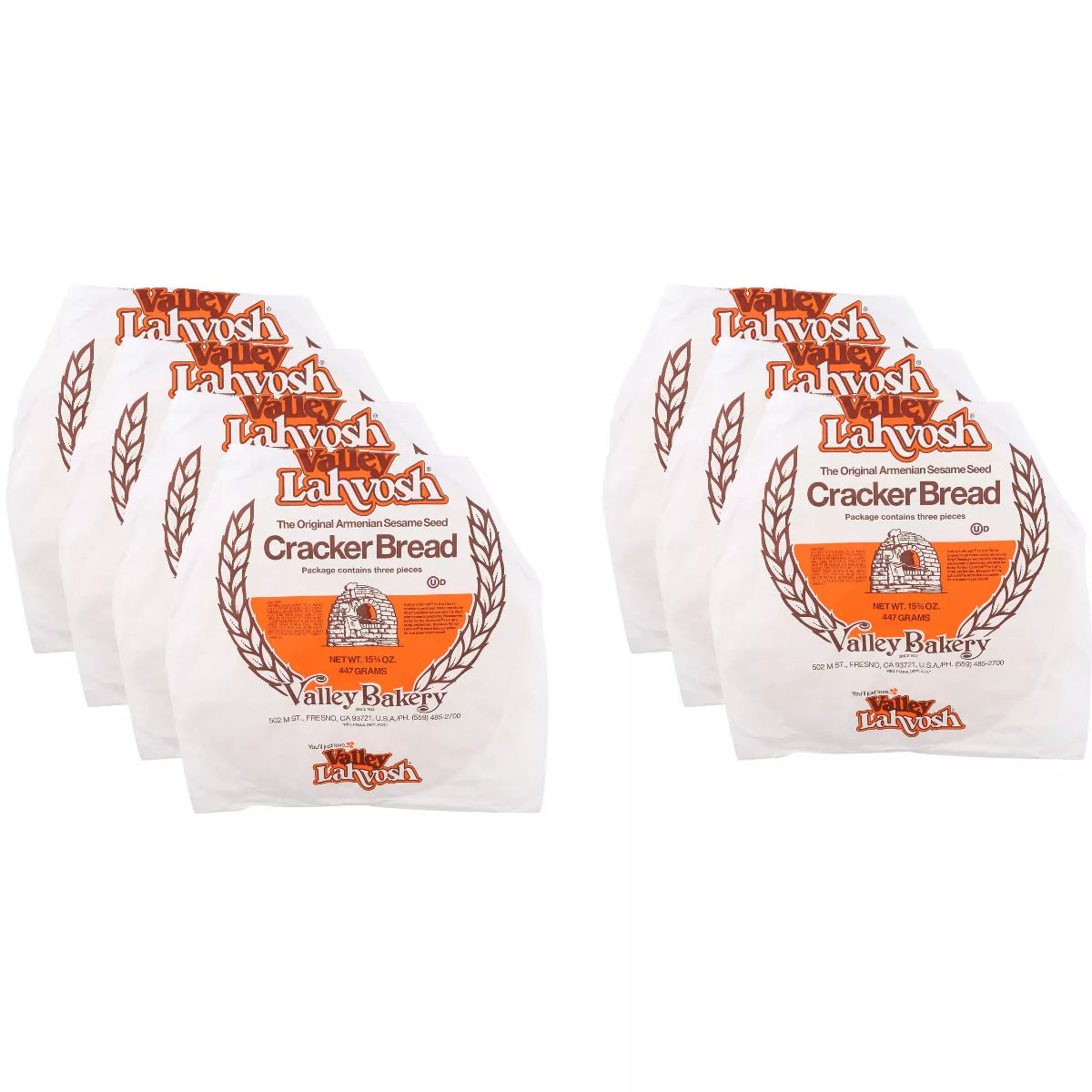 Lahvosh Original Armenian Sesame Seed Cracker Bread 5 pieces/pkg