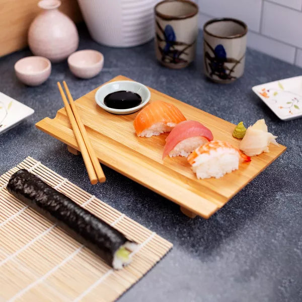 Joyce Chen Burnished Bamboo Sushi Board 3-Piece Set