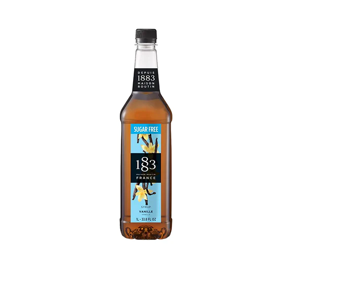 PLASTIC - 1883 Maison Routin France Syrup 1L - Sugar Free - Vanilla
