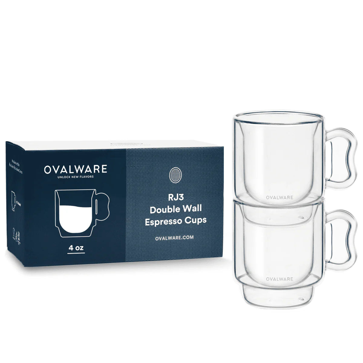 RJ3 DBL WALL ESPRESSO CUPS SET/2