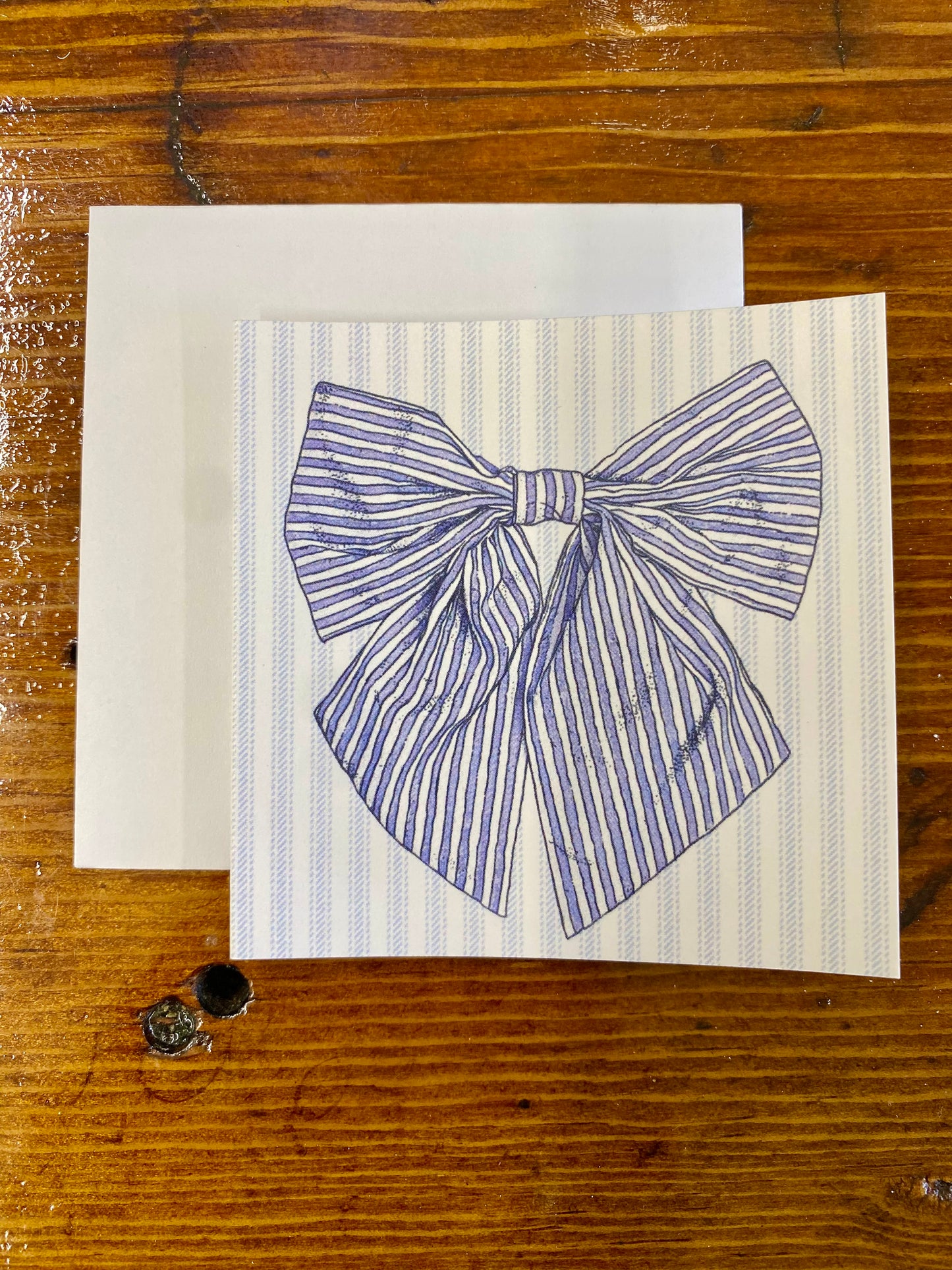 NAVY BOW MINI GIFT CARD WITH ENVELOPE