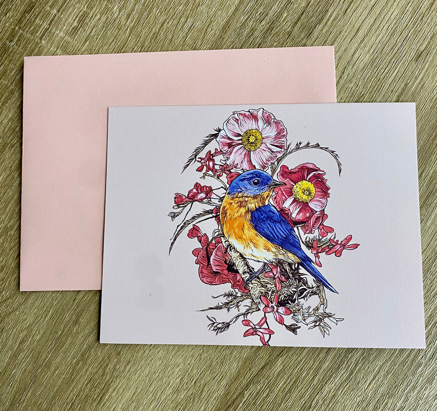 BLUEBIRD/FLOWERS BOXED BLANK NOTE CARDS WITH ENVELOPES