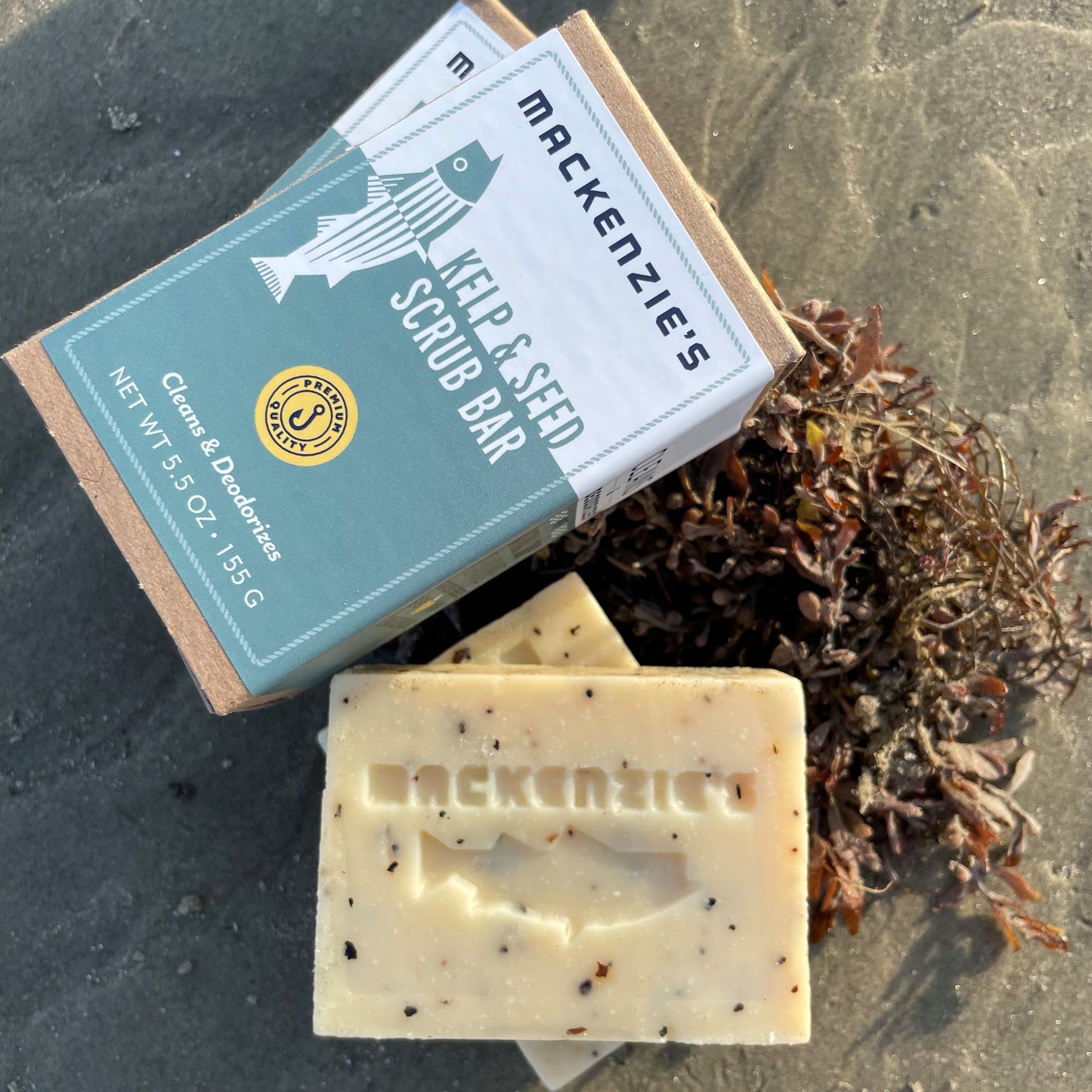 MACKENZIE'S FISHERMAN KELP & SEED SCRUB BAR 5.5 OZ