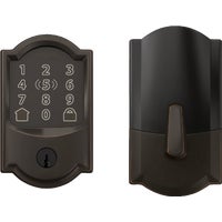 Encode Plus Smart WiFi Deadbolt with Camelot Trim in Aged Bronze