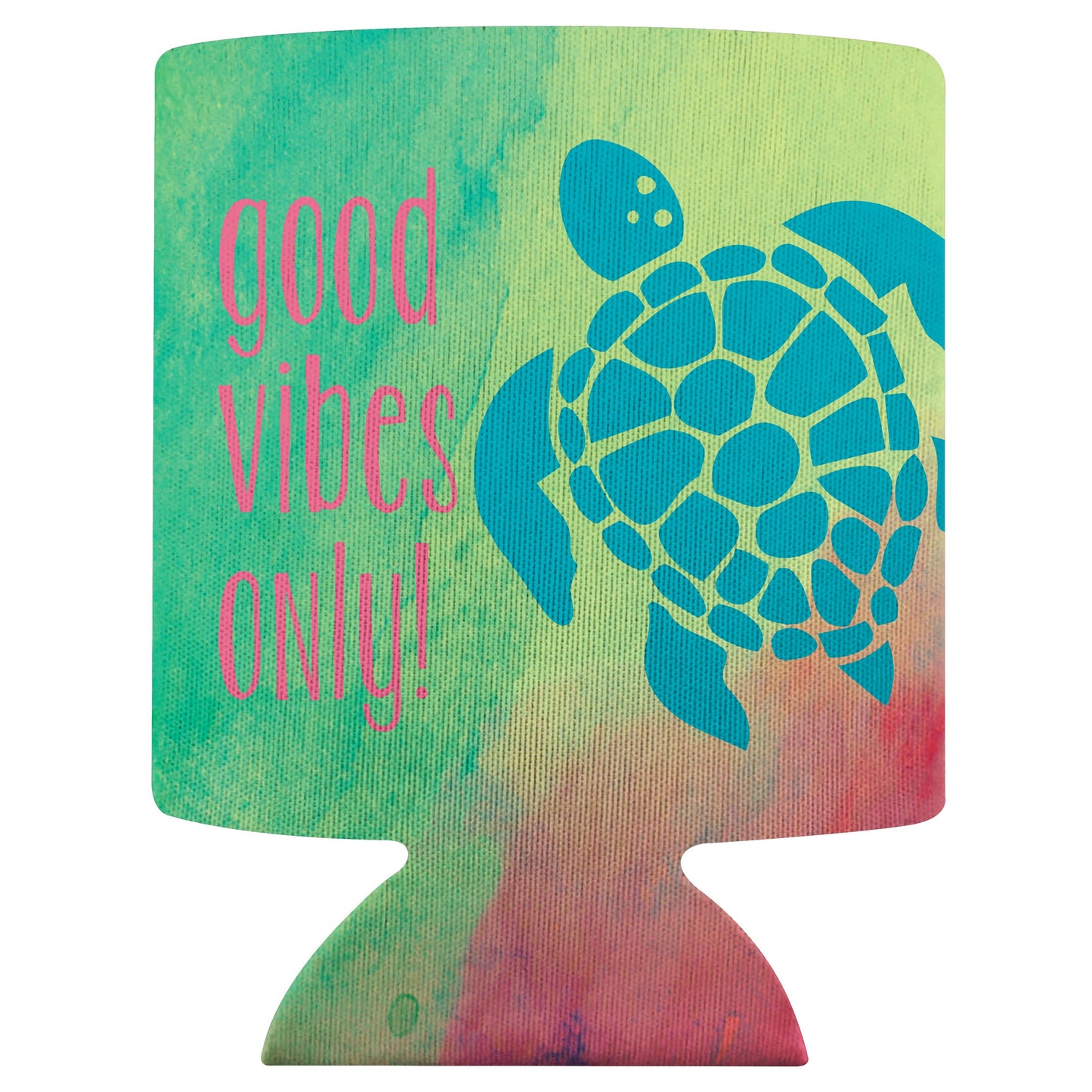 GOOD VIBES ONLY SEA TURTLE CAN COOLER