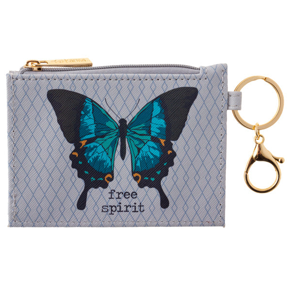 Copy of KARMA ZIP ID HOLDER- BUTTERFLY