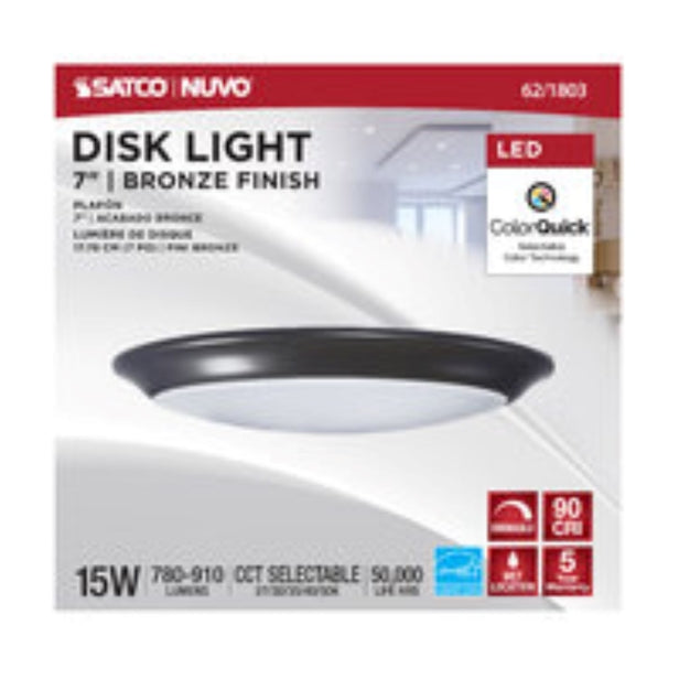 Light Fixture LED Disk 15W 7in