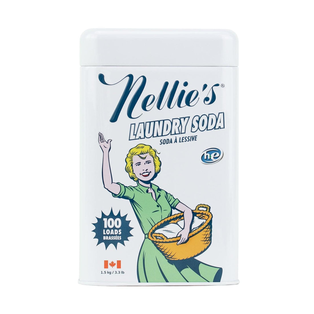 NELLIES 100 LOAD LAUNDRY SODA TIN