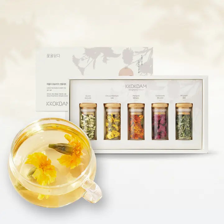 Lovely Blossom Flower Tea Gift Set (1 Set = 5 Jars)