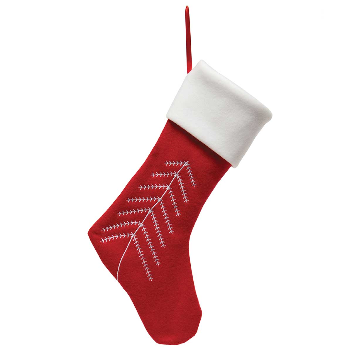 STOCKING RED STITCH TREE