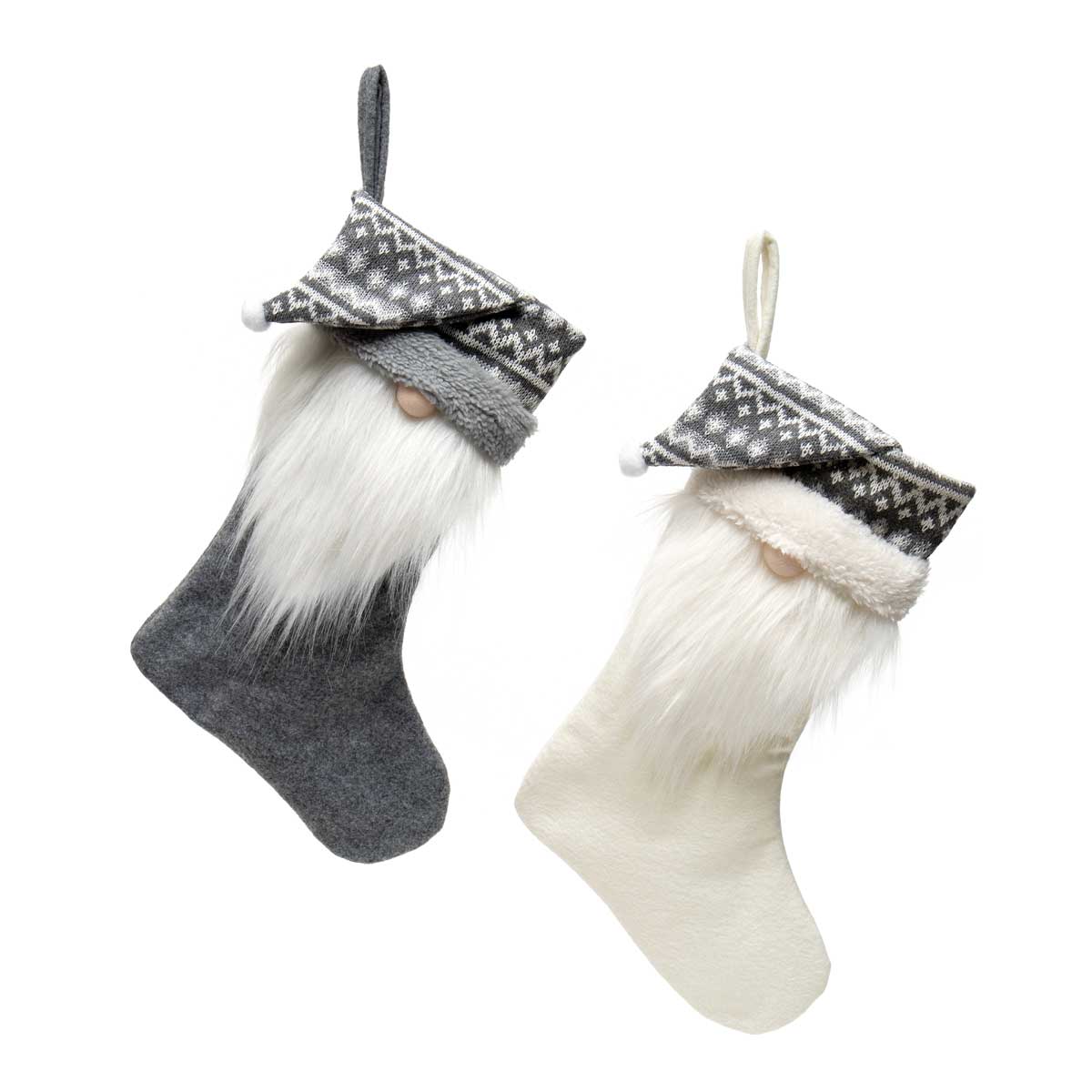 GNOME STOCKING GY WH 2 AST