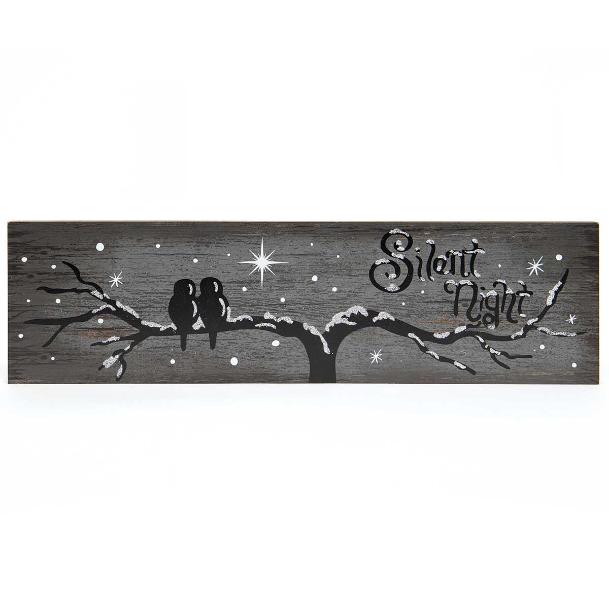 SIGN SILENT NIGHT GREY
