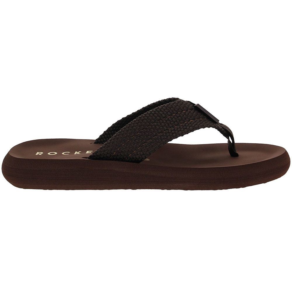 WOMENS SUNSET WEBBING TRIBAL BROWN FLIPFLOPS